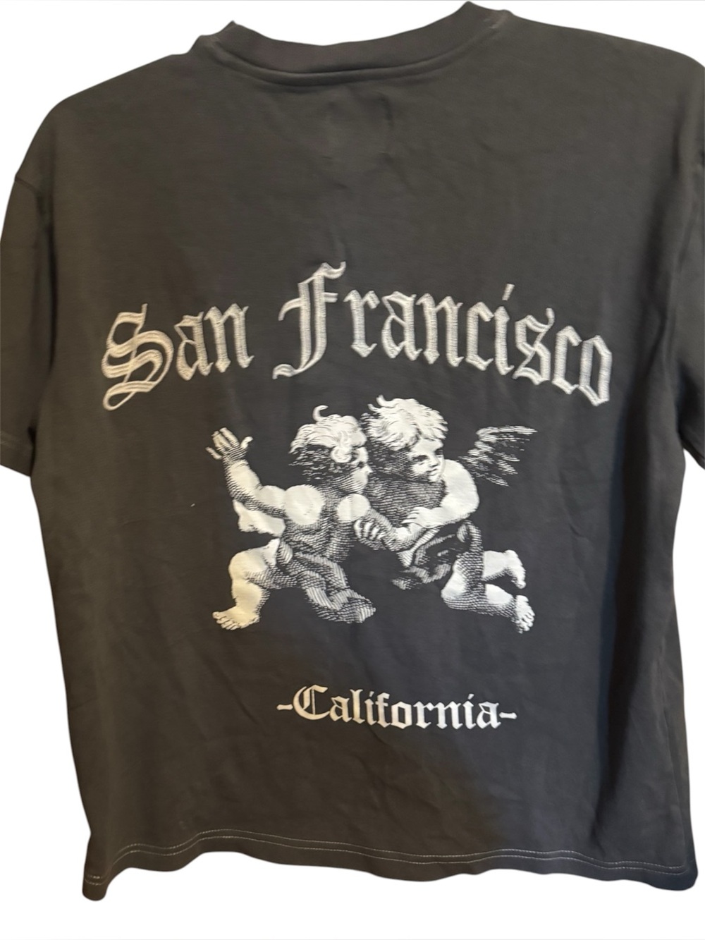 Riot gear grey embroidered San Francisco short sleeve tshirt mens medium